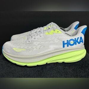Hoka One One Clifton 9 Stardust Electric Grey 1127895-STLC Mens Size 12.5 D